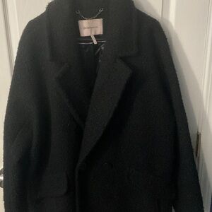 BCBGMaxAzria Women's Black Teddy Jacket